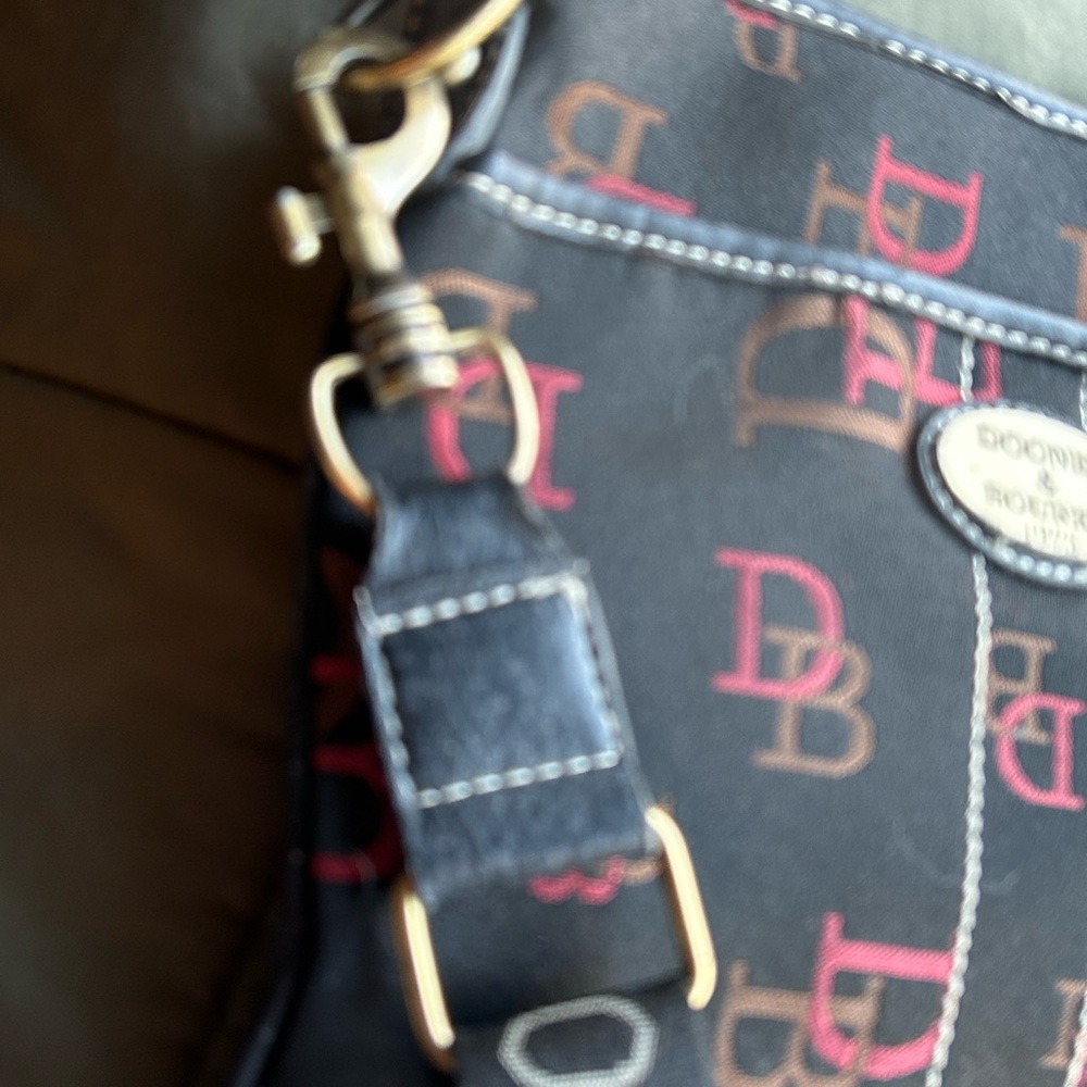 Dooney & Bourke Black Crossbody Bag with Red Accents - Picture 10 of 14